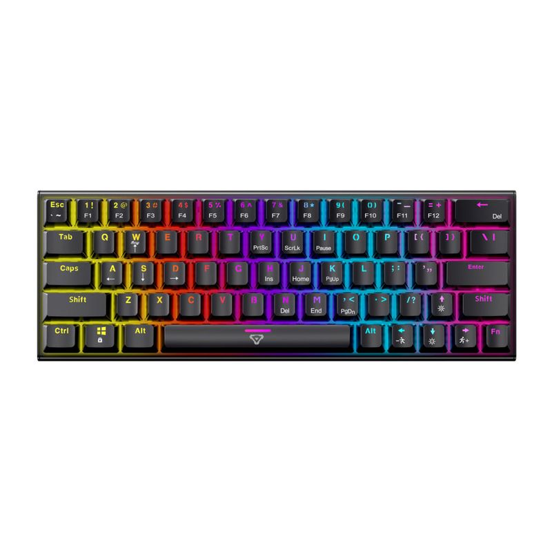 Laser Gaming Mini Mechanical Keyboard with RGB Backlight (Black)