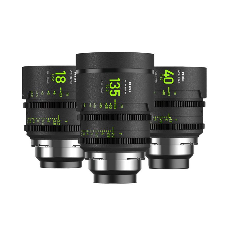 NiSi ATHENA PRIME Full Frame Cinema Lens Add-On Kit with 3 Lenses + Hard Case (PL Mount)