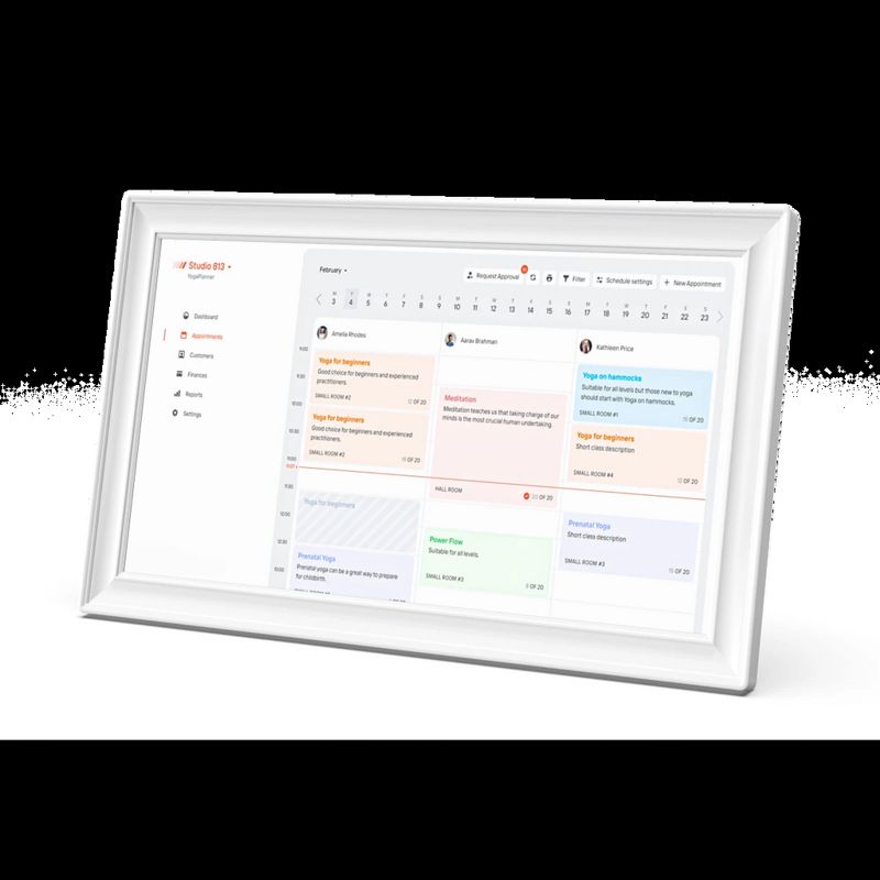 Laser Digital Calendar 15.6 Inch Touch Screen (White)