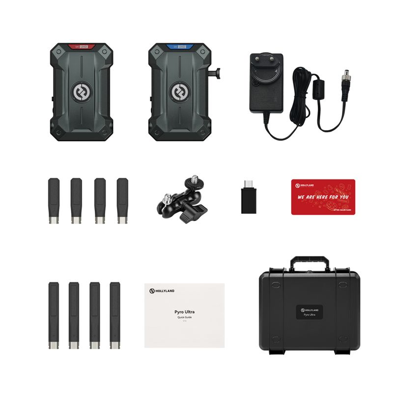 Hollyland Pyro Ultra Wireless 4K60 Transmission Kit (1TX + 2RX)