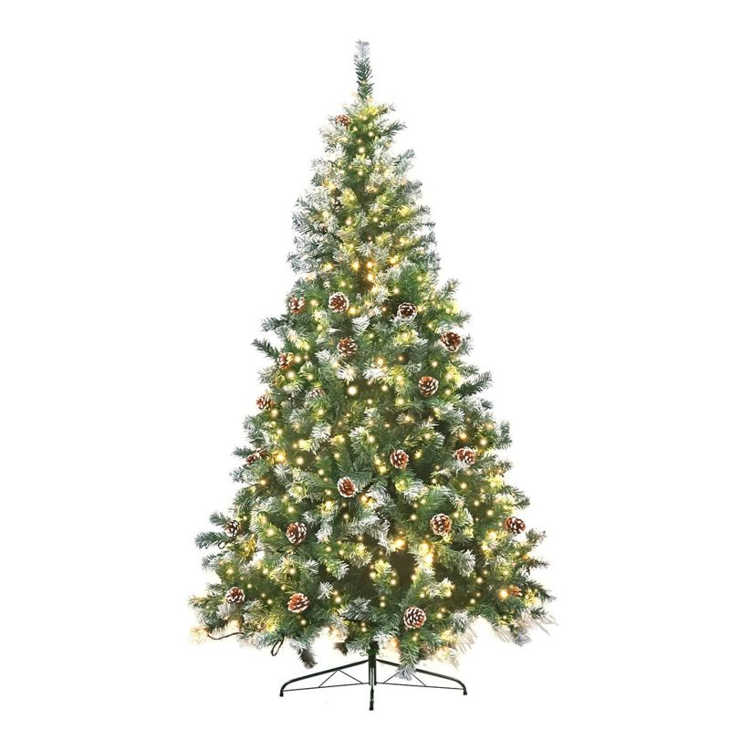 Christabelle 2.1m Pre Lit LED Christmas Tree with Pine Cones