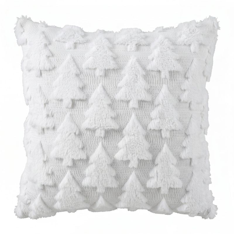 Jingle Jollys Christmas Tree Pillow Covers 2 Packs Cushion Covers White