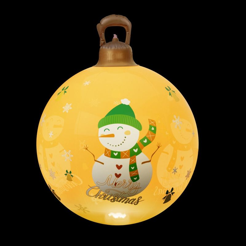 Jingle Jollys Christmas Inflatable Ball 60cm Illuminated Led Snowman Xmas Decor