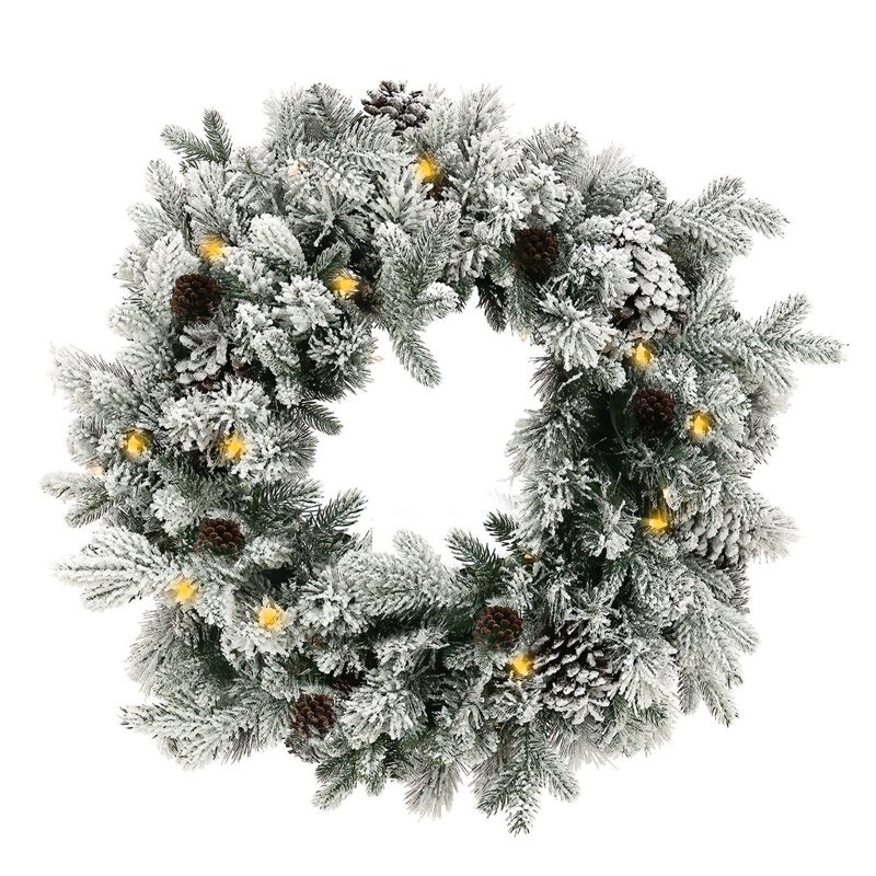 Christabelle LED Snowy Christmas Wreath 61cm
