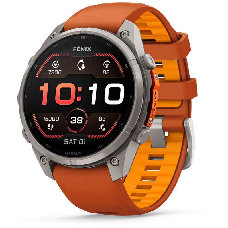 Garmin fenix 9 Pro 47mm (Carbon Grey DLC Titanium with Black/Pebble Gray Silicone Band)
