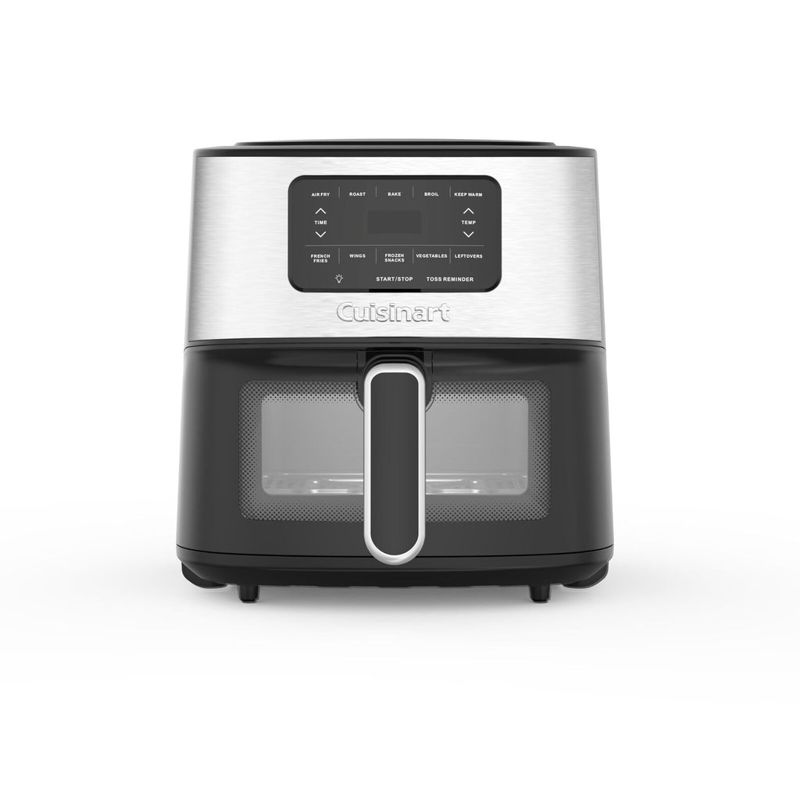 Cuisinart AirView 5.6L Air Fryer 1800W 5 Functions Viewing Window in Silver