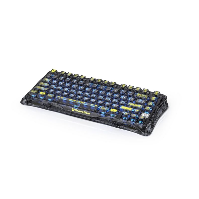GravaStar Mercury K1 Lite Gaming Mechanical Keyboard (Transparent Black)