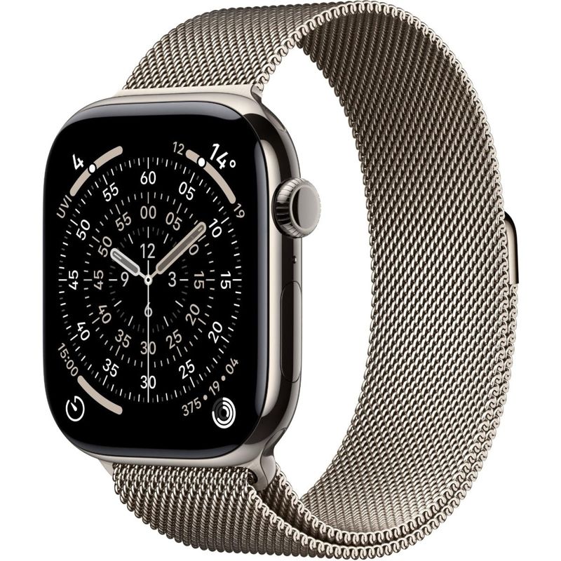 Apple Watch Series 11 46mm Natural Titanium Case GPS + Cellular Natural Milanese Loop (M/L)