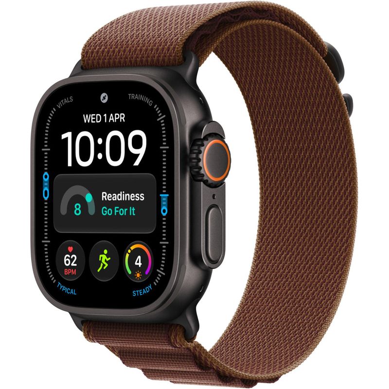 Apple Watch Ultra 4 49mm Black Titanium Case GPS + Cellular Alpine Loop (S) [Burgundy]