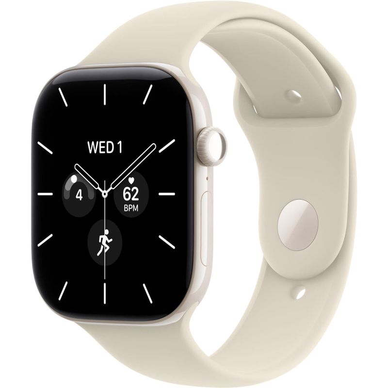 Apple Watch Series 12 46mm Pearl White Ceramic Case GPS + Cellular Sport Band (M/L) [Sand]