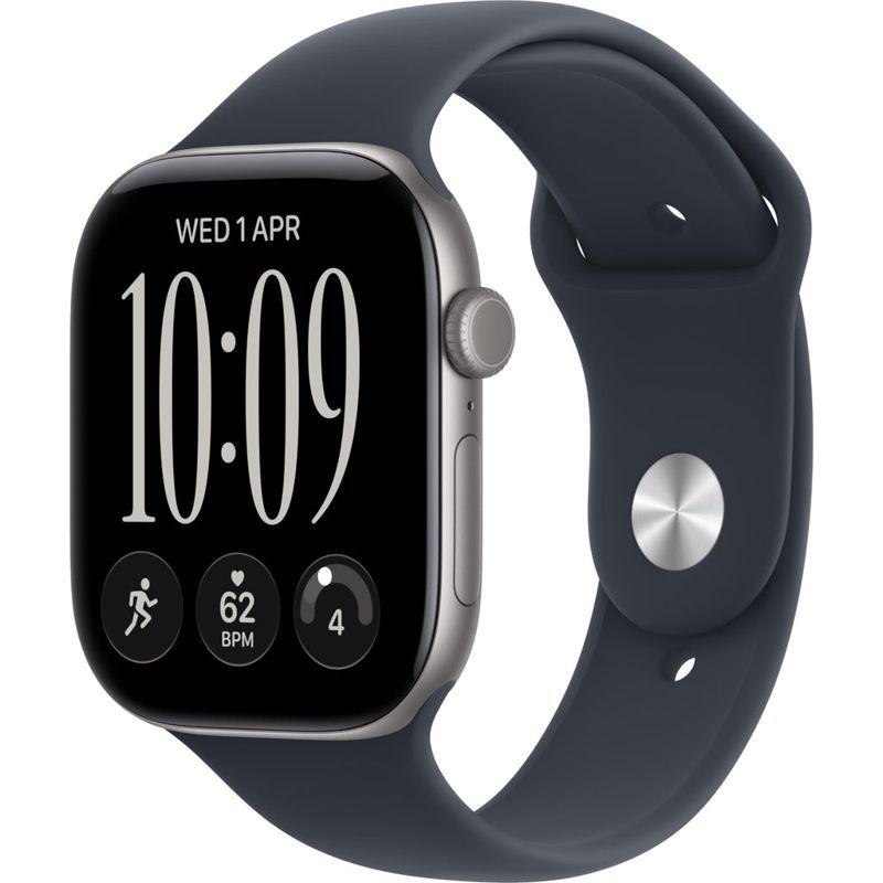 Apple Watch Series 12 46mm Space Grey Aluminium Case GPS + Cellular Sport Band (M/L) [Navy Blue]