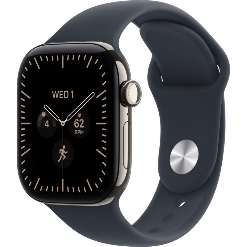 Apple Watch Series 12 42mm Space Grey Aluminium Case GPS + Cellular Sport Band (M/L) [Navy Blue]