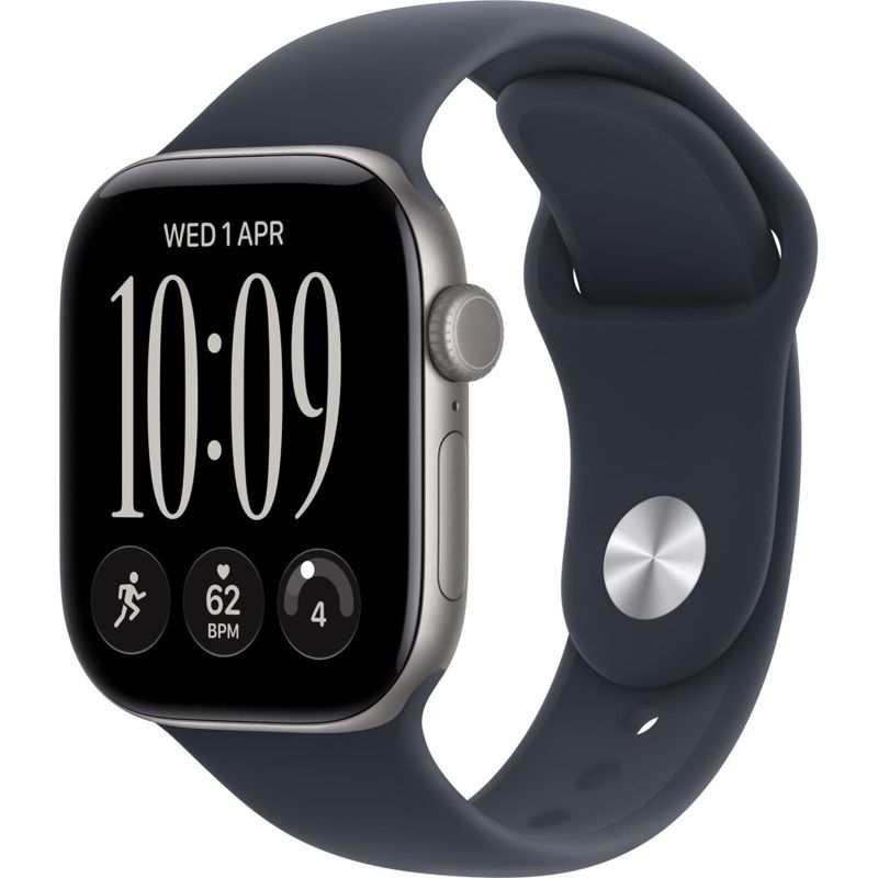 Apple Watch Series 12 42mm Space Grey Aluminium Case GPS Sport Band (S/M) [Navy Blue]