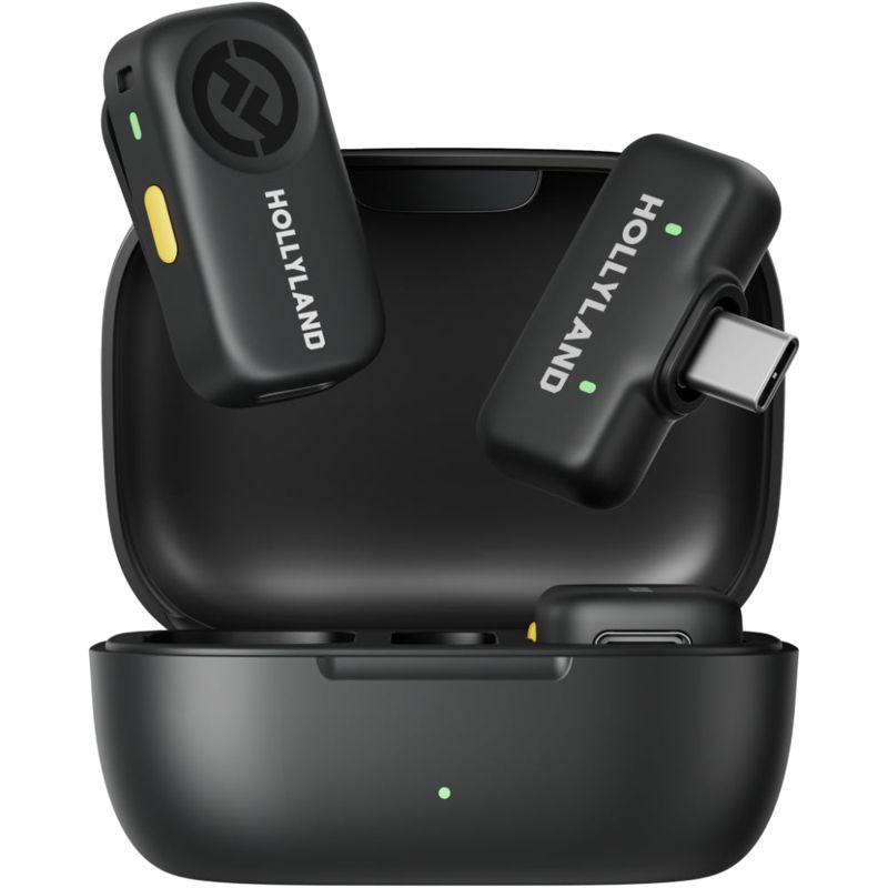Hollyland Lark A2 Mini Duo (Space Gray, with USB-C RX) Wireless Microphone