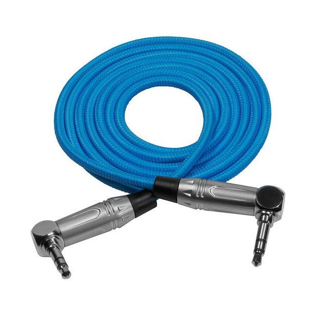 Kondor Blue 3.5mm Right Angle TRS Stereo Audio Cable - 1.2m