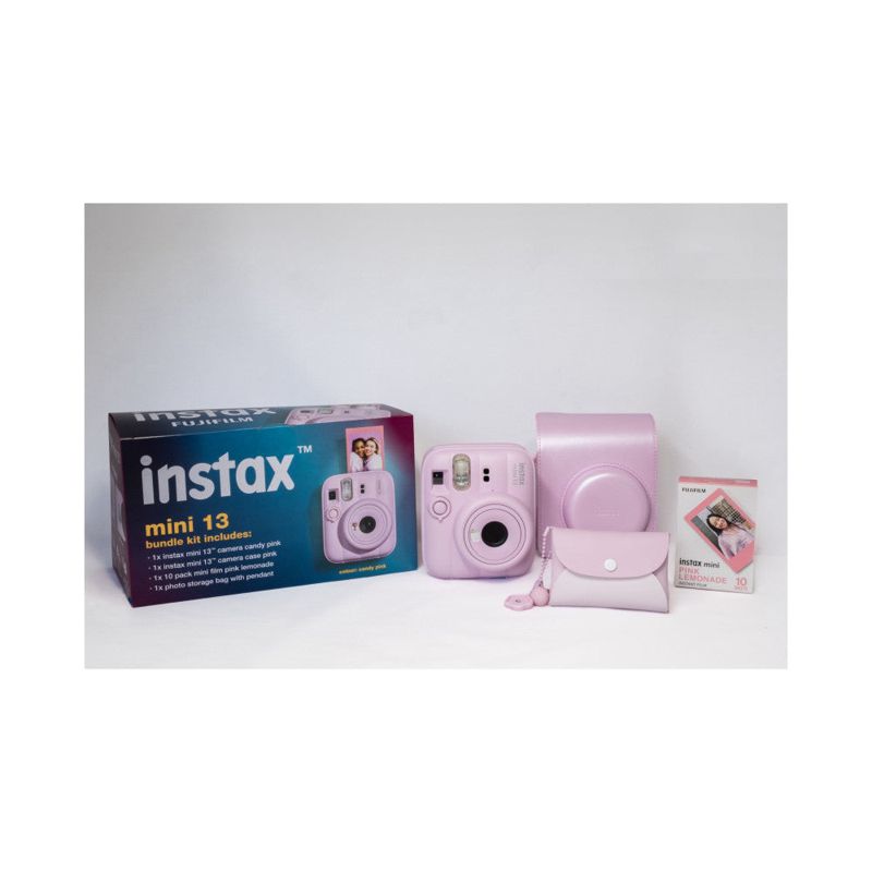 Fujifilm Instax Mini 13 Camera Bundle with Film and Case - Pink