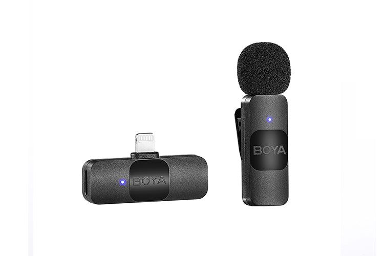 Boya BY-V1 Wireless Lavalier Clip-on Microphone for iPhone & iPad