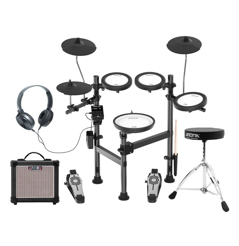 Aroma Portable Electronic Drum Kit with Bluetooth and amplifier