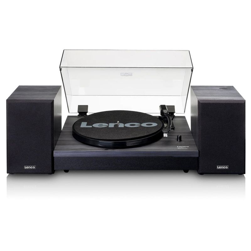 Lenco LS-301 Turntable with Bluetooth Connectivity & 2 Separate Speakers Black