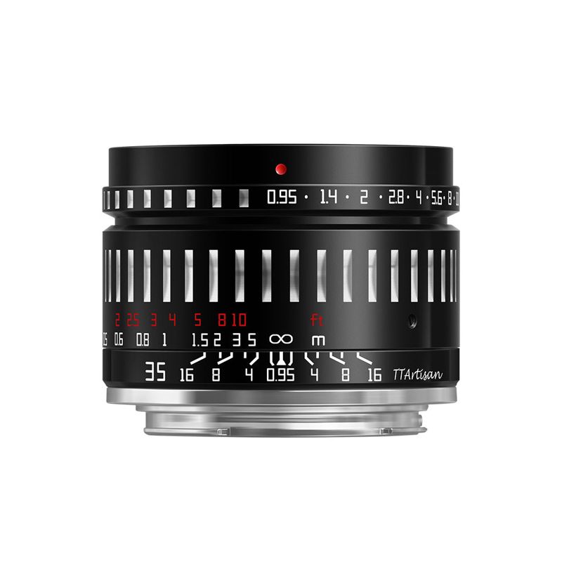 TTArtisan 35mm f/0.95 Lens for Sony E Mount - Black with Silver