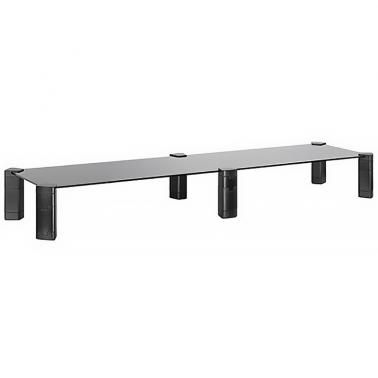 AMS-12 Brateck Dual Monitor Tempered Glass Modular Riser (In Stock)