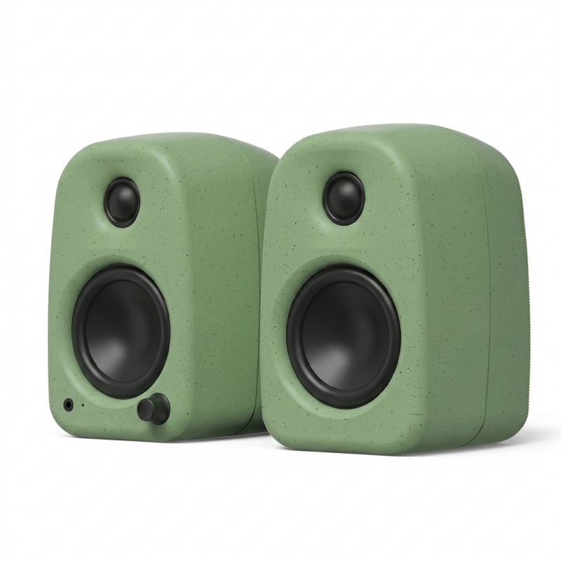 Kanto UKI 100W Desktop Speakers with Bluetooth (Matte Green)