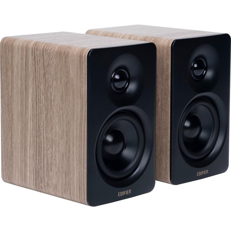 Edifier M60 Compact Desktop Speakers (Classic Oak)