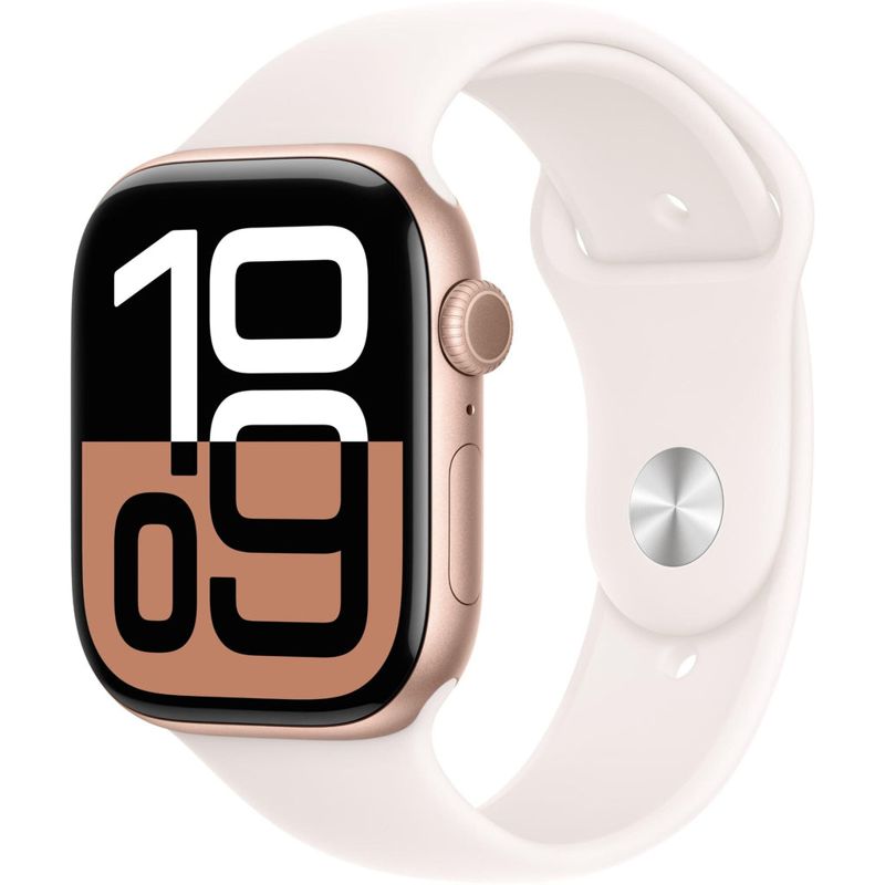 Apple Watch Series 10 46mm Rose Gold Aluminium Case GPS Sport Band (S/M) [Light Blush]