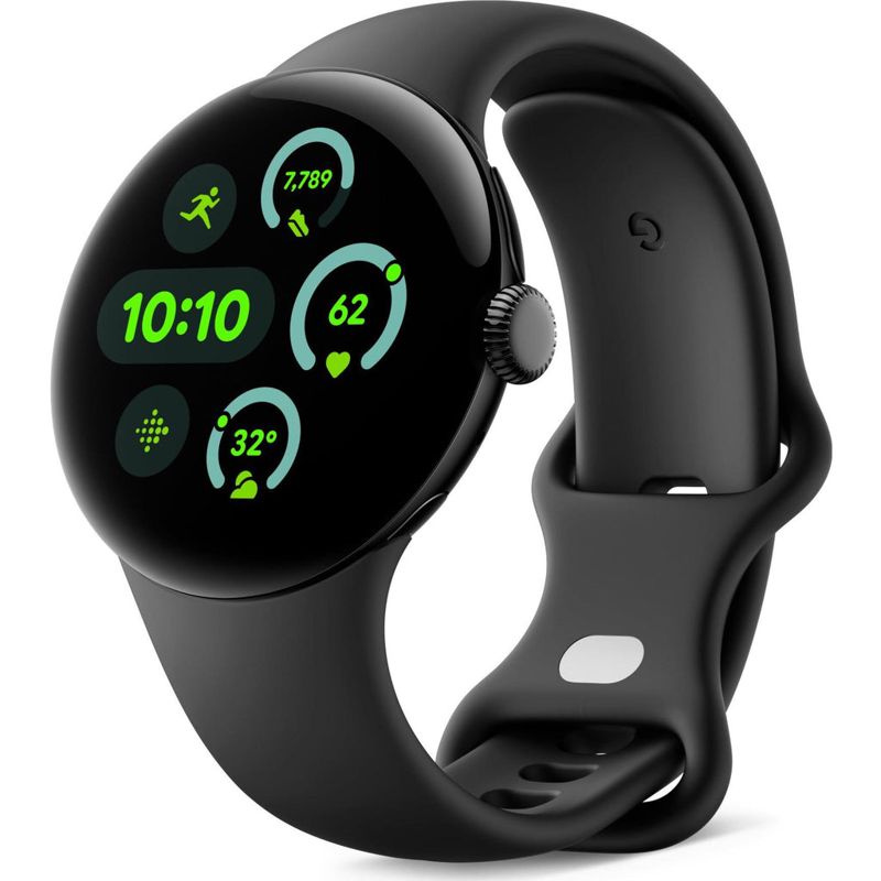 Google Pixel Watch 3 Wi-Fi 41mm ( Matte Black with Obsidian Active Band)