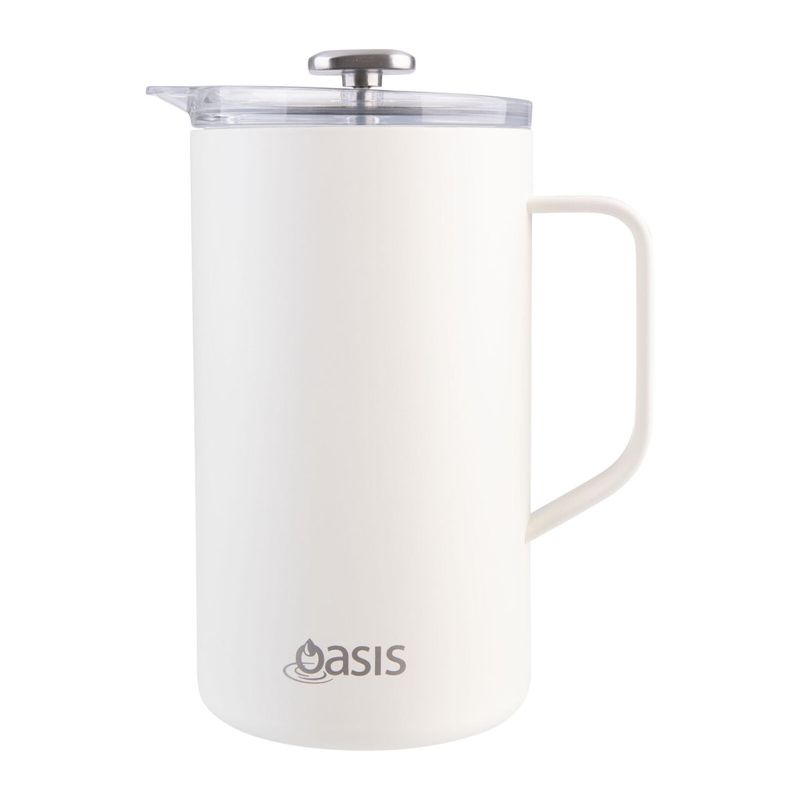 Oasis Stainless Steel Double Wall Insulated Coffee Press - 4 Cup - 600ml (Black)